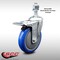 Service Caster 5 Inch SS Blue Polyurethane 12mm Threaded Stem Caster with Total Lock Brake SCC-SSTSTTL20S514-PPUB-BLUE-M1215 - alternate 2